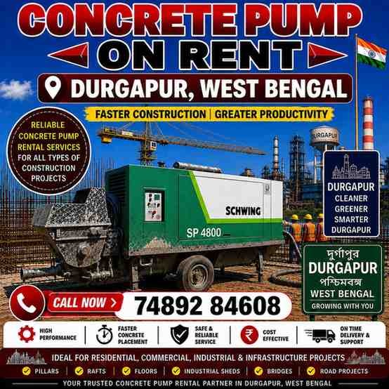 Concrete Pump on Rent in Durgapur